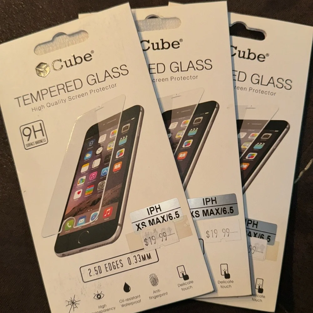 BUNDLE‎ of 3 Cube Tempered Glass